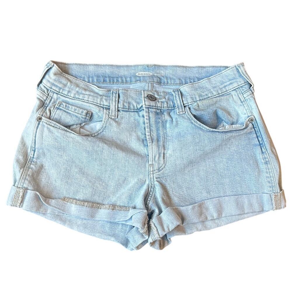 Old Navy Size 4 Boyfriend shorts black, light wash, white wash, med denim shorts - Picture 6 of 9